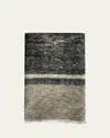 Denis Colomb Hokkaido Color-block Shawl In Natural Grey White Black