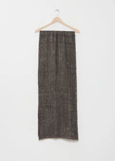 Denis Colomb Ise Two Tone Yak Silk Scarf In Black / Charcoal