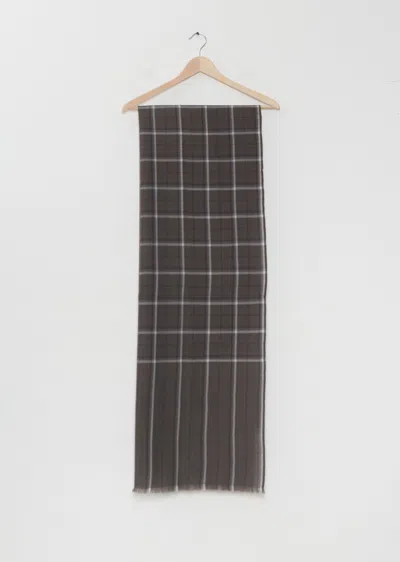 Denis Colomb Kita Plaid Cashmere Stole In Green