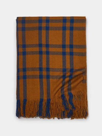 Denis Colomb Nara Himalayan Cashmere Blanket  Abask Luxury Gift In Orange