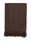 Denis Colomb Nubby Fringe Stole In Brown