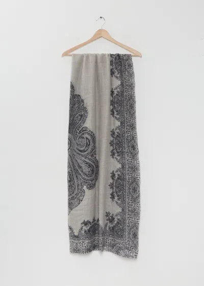 Denis Colomb Shalimar Fuzzy Feature Cashmere Shawl In Gray