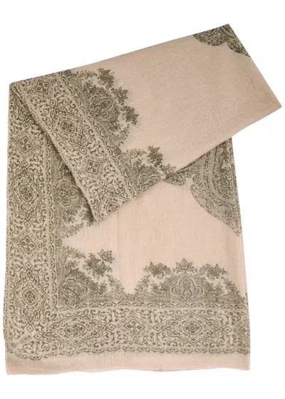 Denis Colomb Shalimar Fuzzy Feutre Cashmere Scarf In Brown