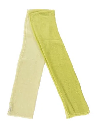 Pre-owned Denis Colomb Silk Scarf In Green