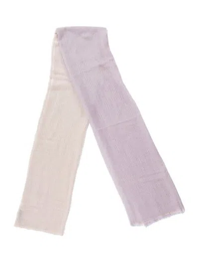 Pre-owned Denis Colomb Silk Scarf In Purple