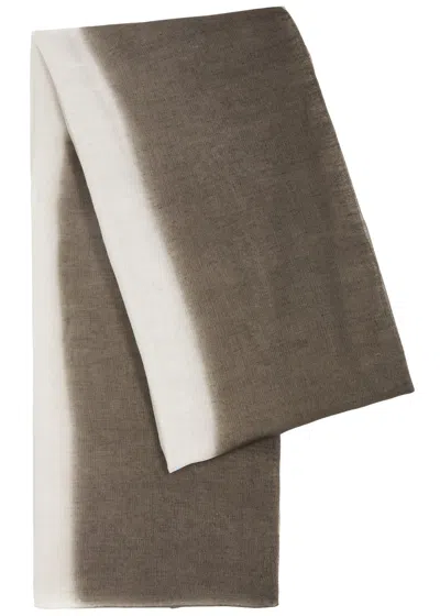Denis Colomb Silky Cloud Ombré Cashmere-blend Scarf In Gray
