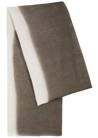 Denis Colomb Silky Cloud Ombré Cashmere-blend Scarf In Beige