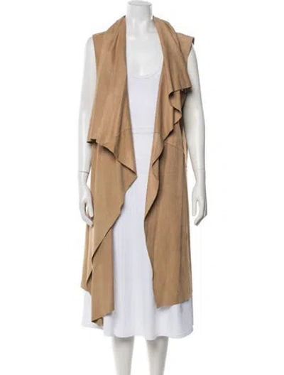 Pre-owned Denis Colomb Suede Coat In Neutrals