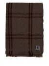 Denis Colomb Sutai Throw Checked Fringed Blanket In Brown