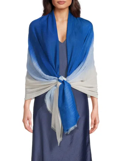 Denis Colomb Women's Summer Tie-dye Cashmere Shawl In Blue