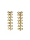 Denise Cassou 18k Yellow Gold Diamond Row Earrings In Gold