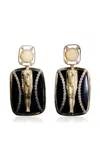 Denise Cassou 18k Yellow Gold Galatea Earrings In Black