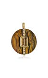 Denise Cassou 18k Yellow Gold Intuition Pendant In Brown