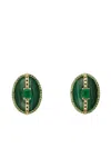 Denise Cassou 18k Yellow Gold Multi-stone Earrings In Green