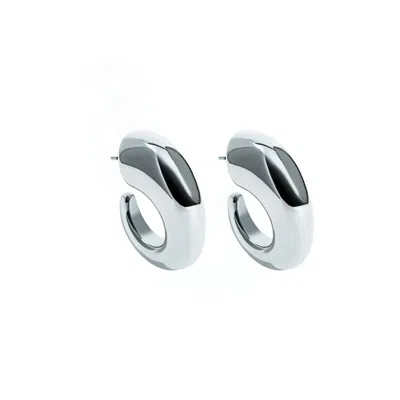 Denise Pacini Women's Camila Chunky Open Hoops Silver