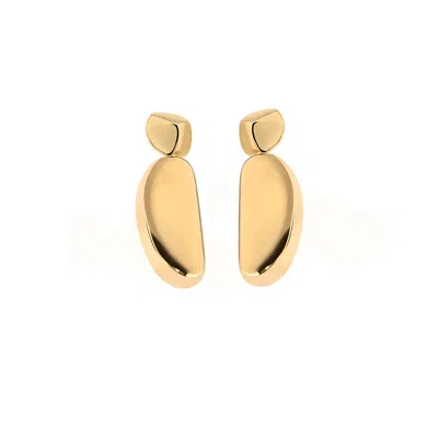 Denise Pacini Women's Chloe Long Modern Statement Stud Earrings Gold