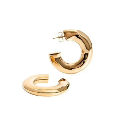 Denise Pacini Women's Emma Gold Hammered Statement Open Hoops