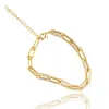 Denise Pacini Women's Gold Statement Paperclip Chain Bracelet With Pave Stones