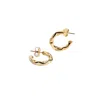 Denise Pacini Women's Sabrina Stackable Geometric Pyramid Open Hoops Gold
