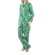 Denise Rae Deer Jamas Long Sleeve Set Pajama In Green In Green