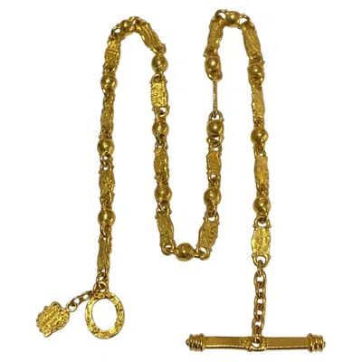 Pre-owned Denise Roberge Handmade Solid 22k Yellow Gold Bhat Chain Toggle Clasp
