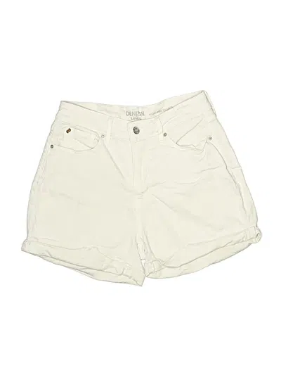 Pre-owned Denizen From Levi's Khaki Shorts In Ivory
