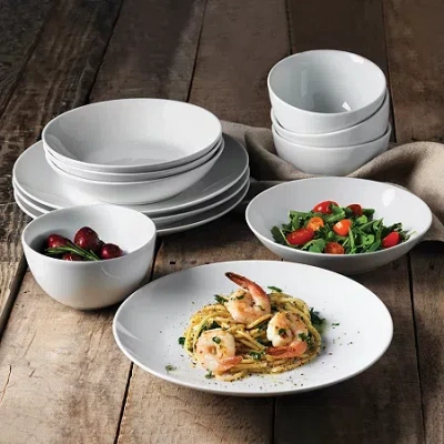 Denmark 12-pc. Ceramic Dinnerware Set In White