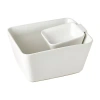 Denmark Tools For Cooks Rectangular Ceramic Chip And Dip Set In White