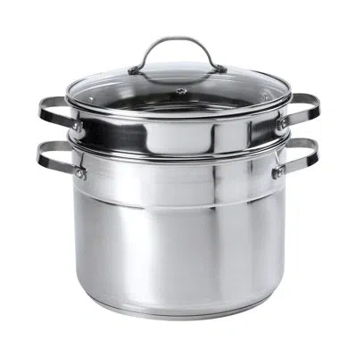 Denmark Cookware 3pc Stainless Steel Multi-cooker In Silver