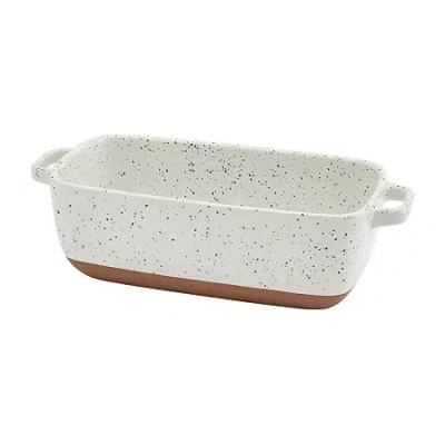 Denmark Speckled Stoneware 1.79-qt. Loaf Pan In White