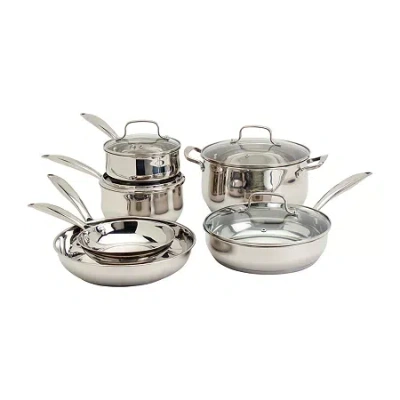 Denmark Stainless Steel 10-pc. Cookware Set In Silver