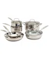Denmark Tools For Cooks 10 Pc. Stainless Steel Cookware Set In Silver