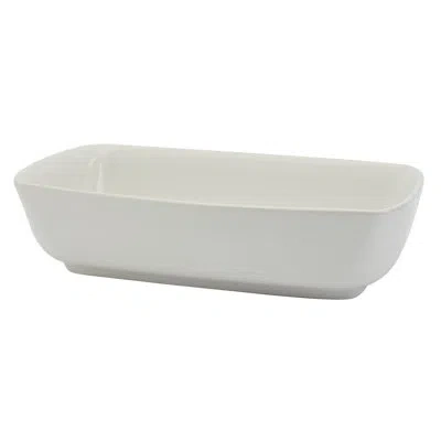 Denmark Tools For Cooks 15.5in Rectangular Stoneware Serving Bowl White Bistro