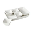 Denmark Tools For Cooks 6-piece Rectangular Ceramic Serving Set In White