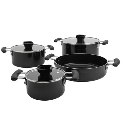 Denmark Tools For Cooks 7pc Nonstick Aluminum Cookware Set In Black