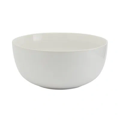 Denmark Tools For Cooks 9.5in Round Ceramic Serving Bowl White Bistro