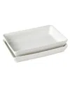 Denmark Tools For Cooks Rectangular 2 Pc. Serving Platters In White
