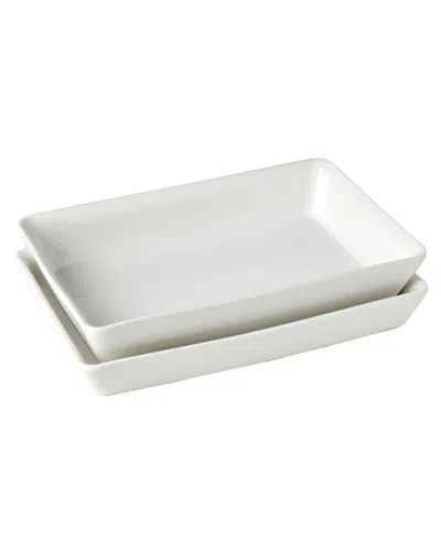 Denmark Tools For Cooks Rectangular 2 Pc. Serving Platters In White