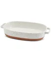 Denmark Tools For Cooks Speckled Stoneware 2.4-qt. Oval Baker In White