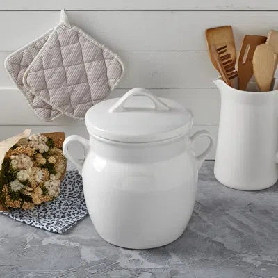 Denmark Tools For Cooks Stoneware Cookie Jar Canister White Bistro