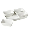 Denmark Tools For Cooks White 5-piece Rectangular Ceramic Serving Set In White