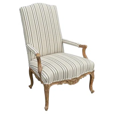 Pre-owned Dennis & Leen 18th C Style  Regency Fauteuil Arm Chair In Brown