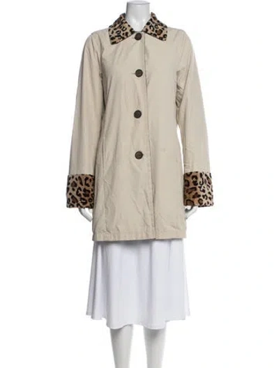 Pre-owned Dennis Basso Animal Print Jacket In Neutrals
