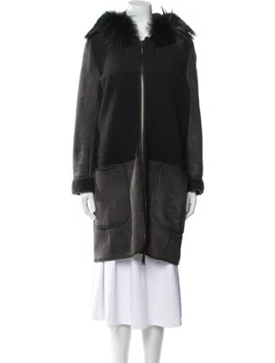 Pre-owned Dennis Basso Coat In Black