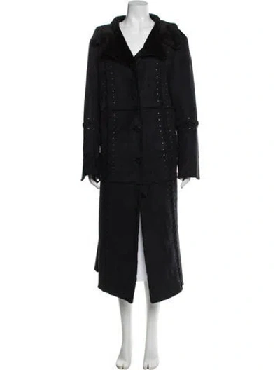 Pre-owned Dennis Basso Coat In Black