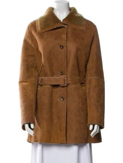 Pre-owned Dennis Basso Coat In Brown