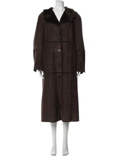 Pre-owned Dennis Basso Coat In Brown