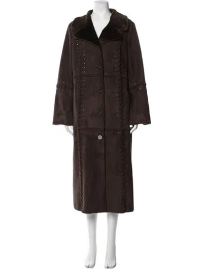 Pre-owned Dennis Basso Coat In Brown