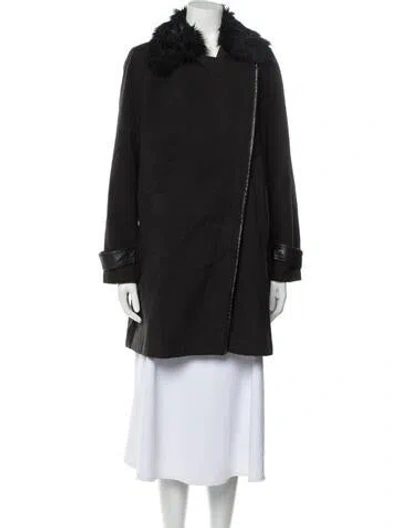 Pre-owned Dennis Basso Coat In Gray