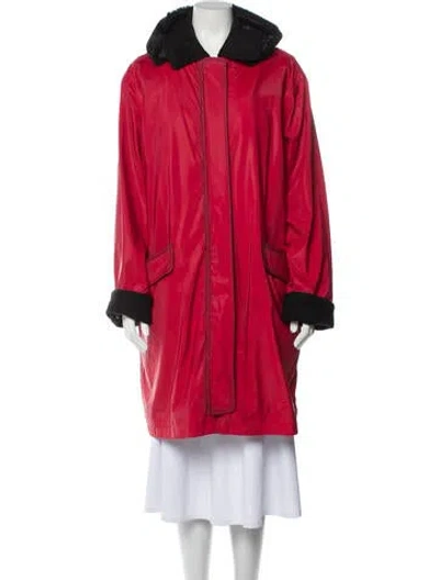 Pre-owned Dennis Basso Coat In Red